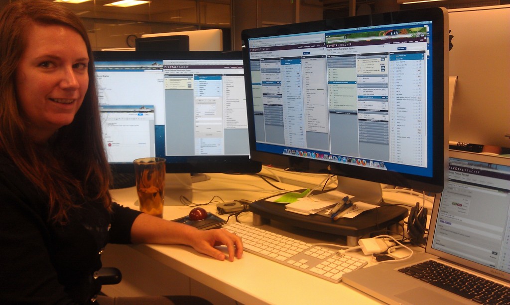 three monitors
